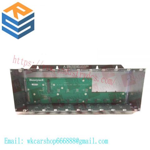 Honeywell 900R08R-0200 Modular I/O Rack, 8 Slot, Red, Power Assembly