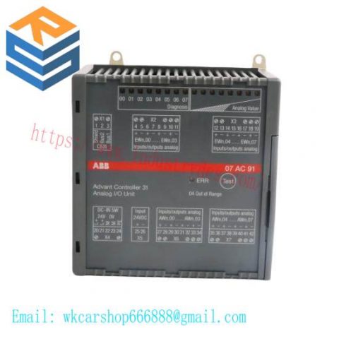 ABB 07AC91 GJR5252300R0101 - Advanced Analog I/O Unit for Industrial Control Systems