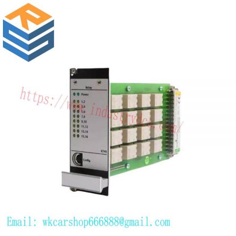 Emerson A6740-10: 16-Channel Output Relay Module, for Industrial Automation Systems