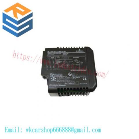 EMERSON KJ3102X1-BE1, 12P2703X052 HART 8 Channel, Industrial Control Module
