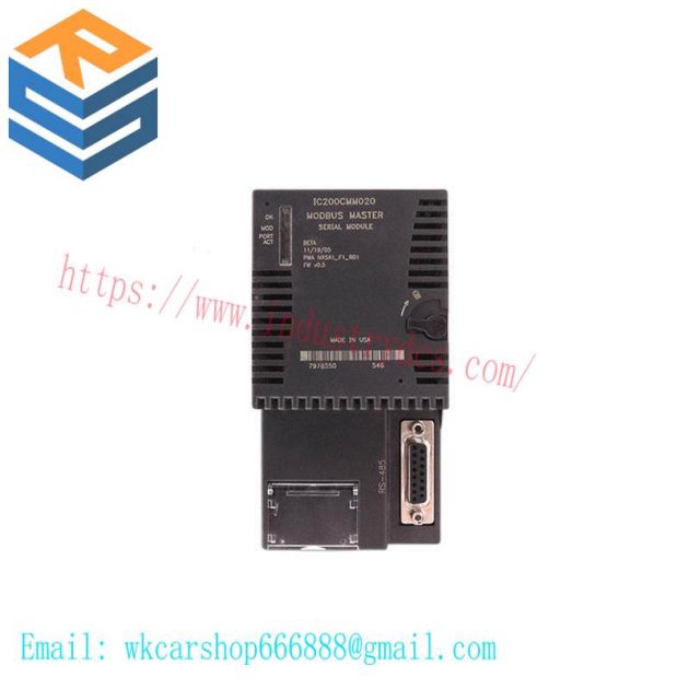 GE IC200CMM020 MODBUS MASTER MODULE: High-Performance Control in Industrial Automation