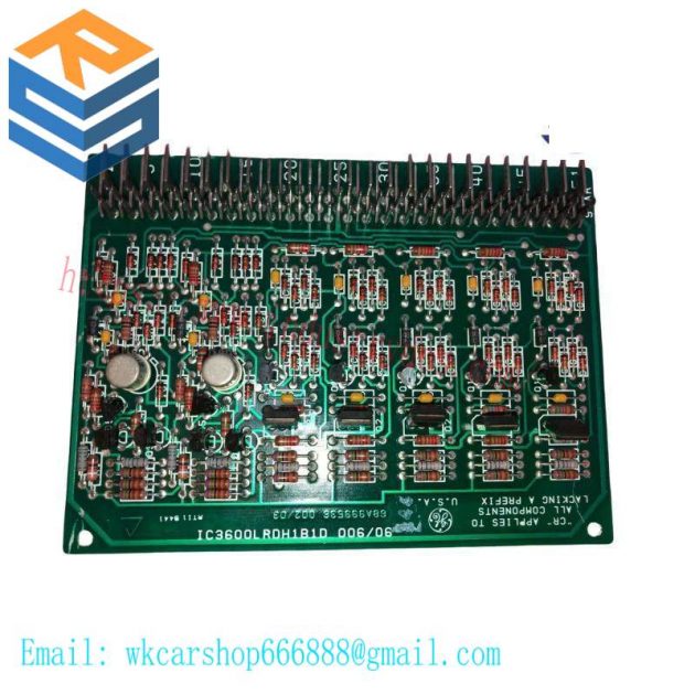 GE FANUC IC3600LRDH1B1D Relay Driver Card - Mark I/Mark II Series Gas/Steam Turbine Control