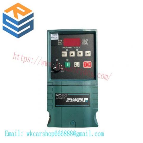 Reliance Electric 6MDBN-2P3101 AC Drive, 0.5 HP, 230VAC, 1 Phase, MD65 Series