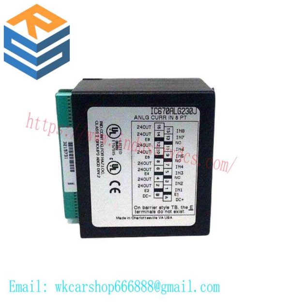 GE IC670ALG230 Analog Input Current Module - 8 Channel PLC Component