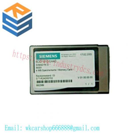 Siemens SIMADYN D FLASH MEMORY MODULE MS51 PCMCIA CARD FOR PM4. PM5. PM6, 6DD1610-0AK0, Industrial Control, Flash Storage