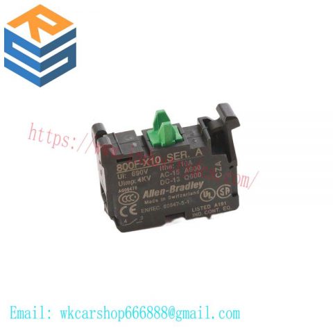 Brand 800F-X10 Contact Block, 22.5mm, Plastic, 1 NO - Industrial Control Solution